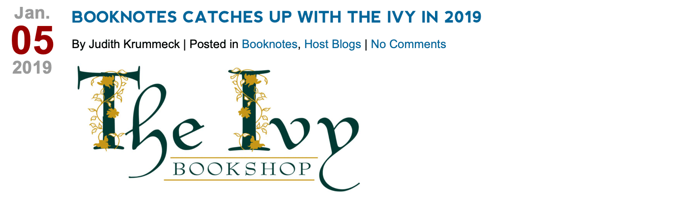 Listen: WBJC “BookNotes” with Emma Snyder, owner, The Ivy Bookshop